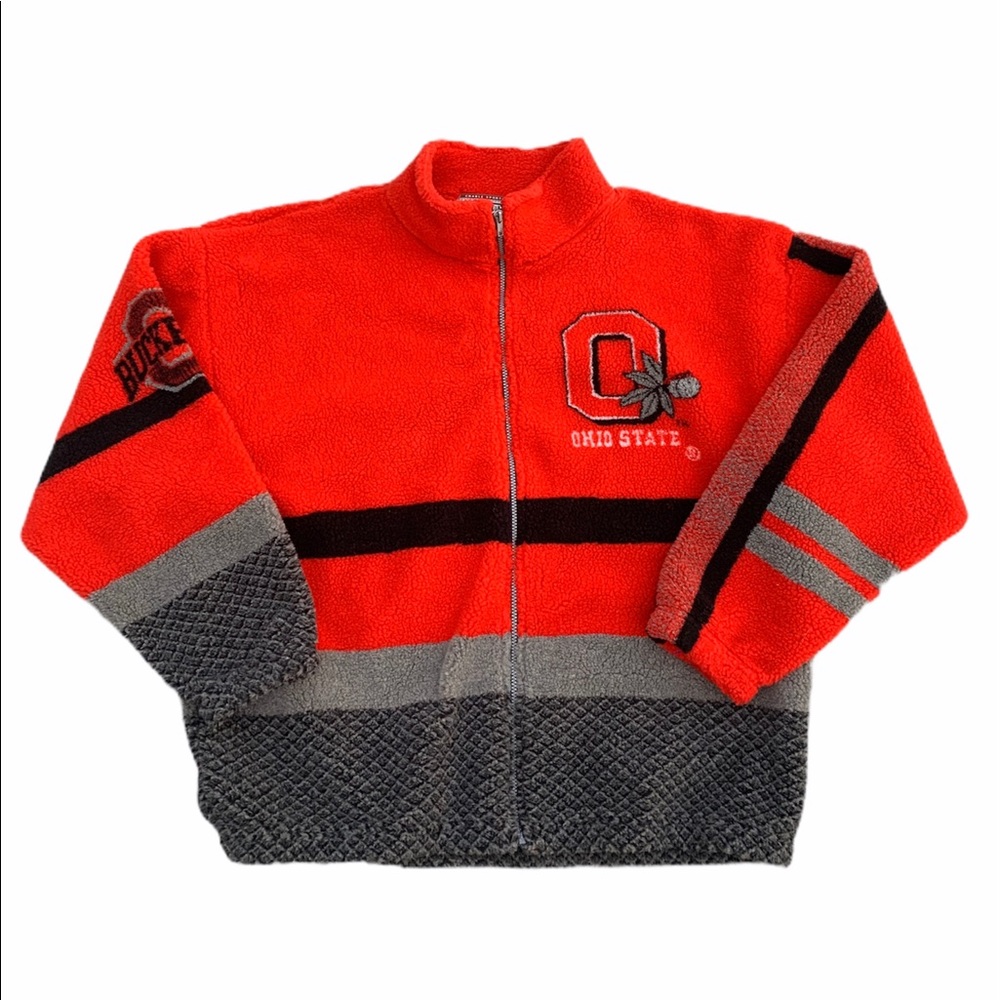 Vintage 90s Ohio State Buckeyes Fuzzy Fleece
